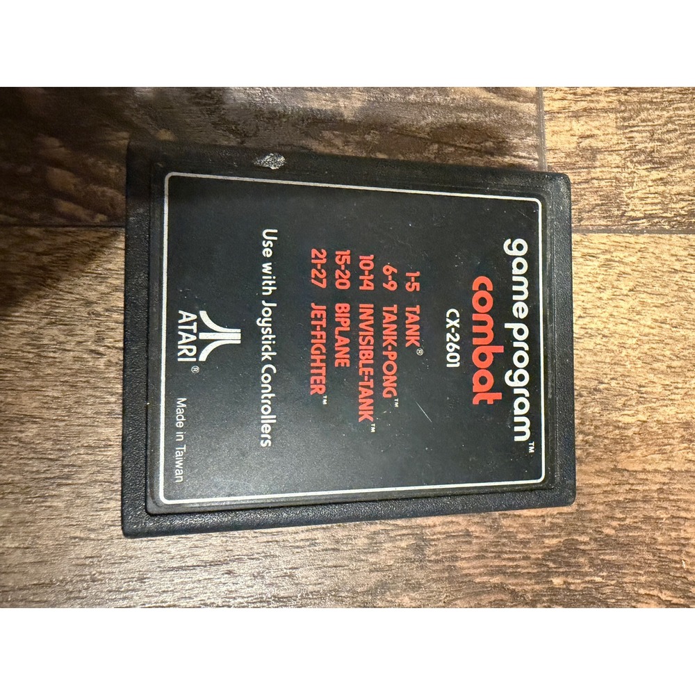 Atari‎ 2600 Combat Game Program Cartridge CX-2601 Vintage Video Game Black Label